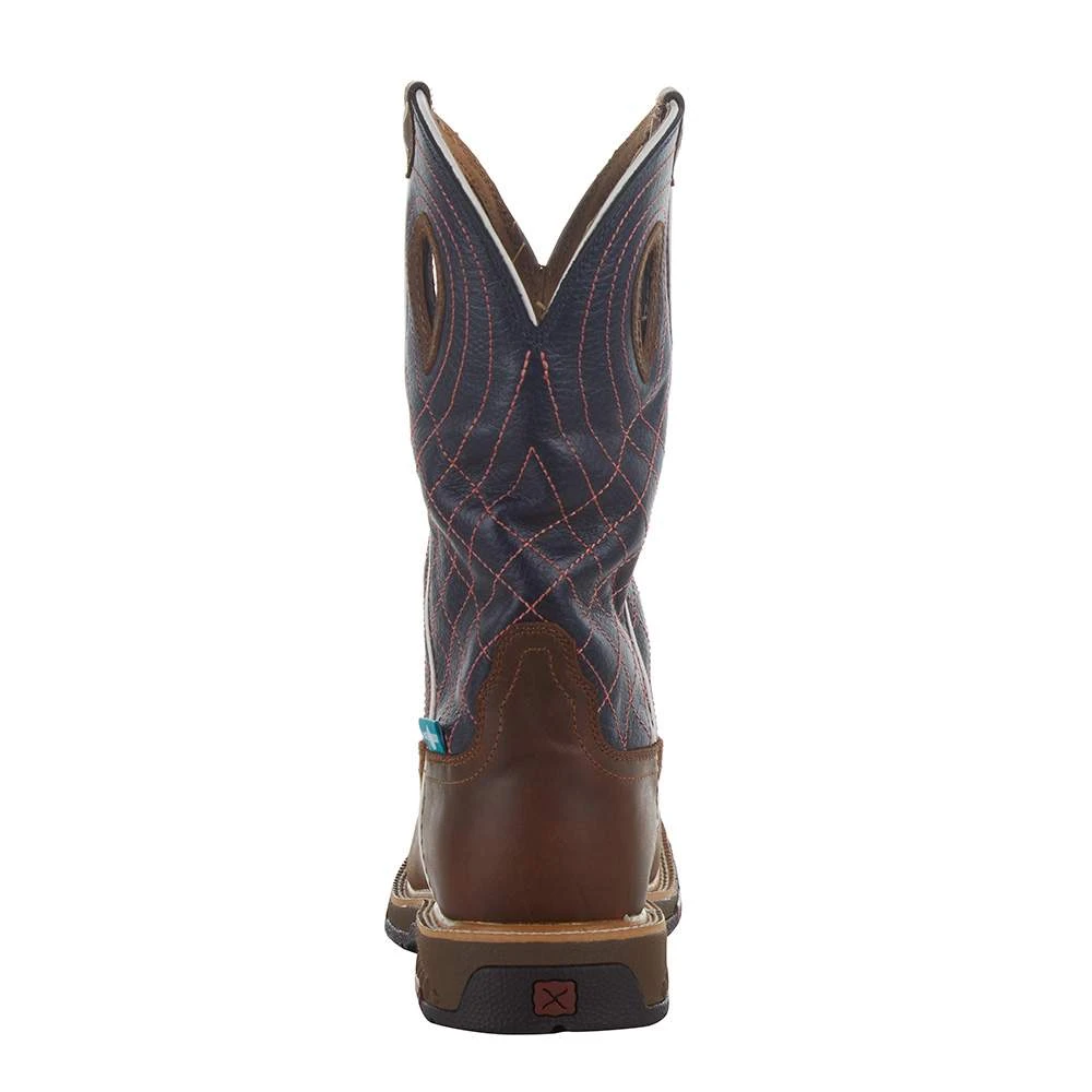 Twisted X Womens Brown 11in Navy Alloy Toe Work Boot 6 Twisted X Womens Brown 11in Navy Alloy Toe Work Boot - Image 4