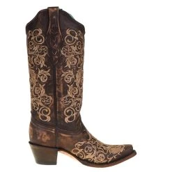 Corral Women`s Brown/Tan Floral Embroidered Boot -Ariat shop Z5016 4