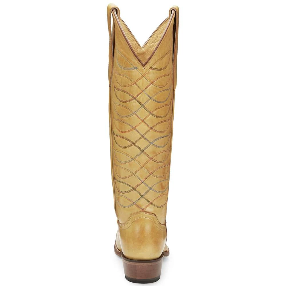 Justin Boots Women's Whitley Antique Yellow Vintage Justin Cowgirl Boots 6 Justin Boots Women's Whitley Antique Yellow Vintage Justin Cowgirl Boots - Image 4